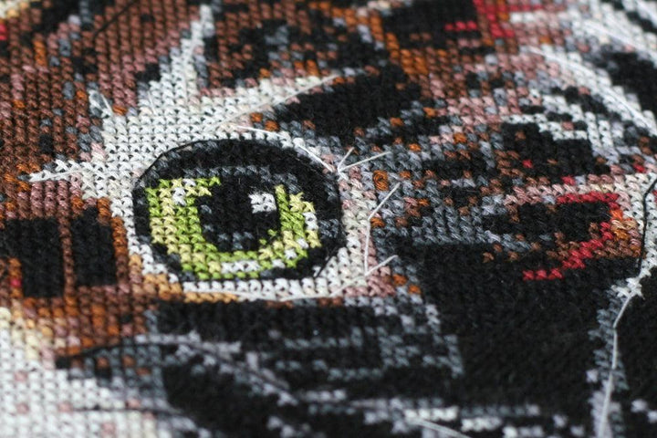 Cross-stitch kit Cute kitten AH-062