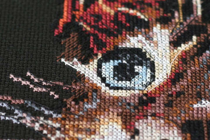 Cross-stitch kit Cute kitten AH-062