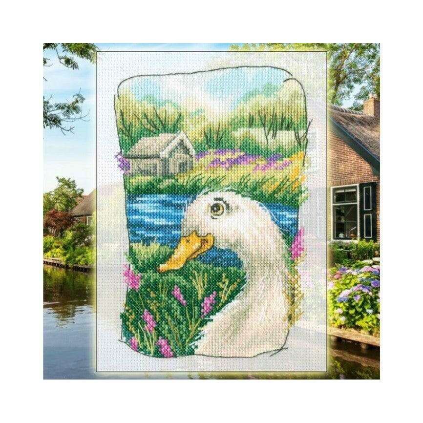 Cross-stitch Kit "Grandmother's old garden" C341