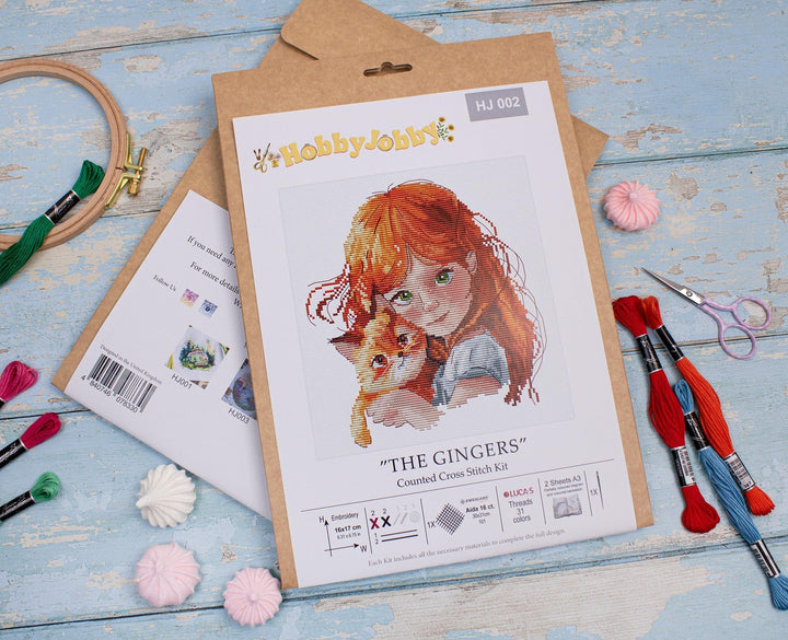 The Gingers Cross Stitch Kit by Hobby Jobby HJ002