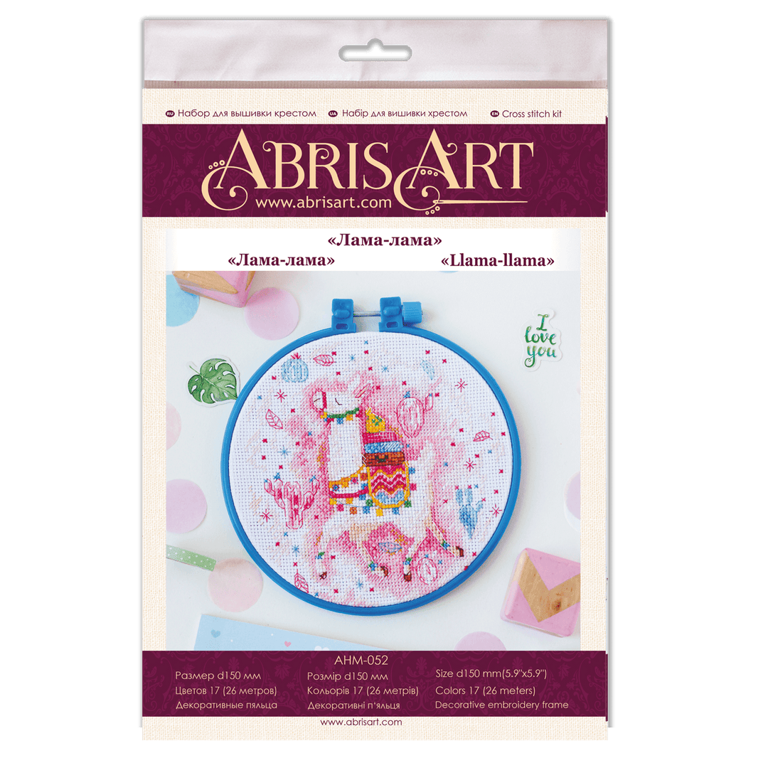 Cross-stitch kit Llama-llama AHM-052