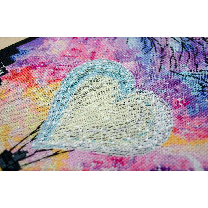 Cross-stitch kit Love in heaven AH-174