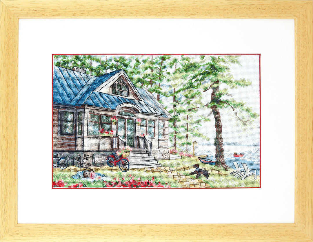 Cross-stitch kit M-322C "Rest at the lake"