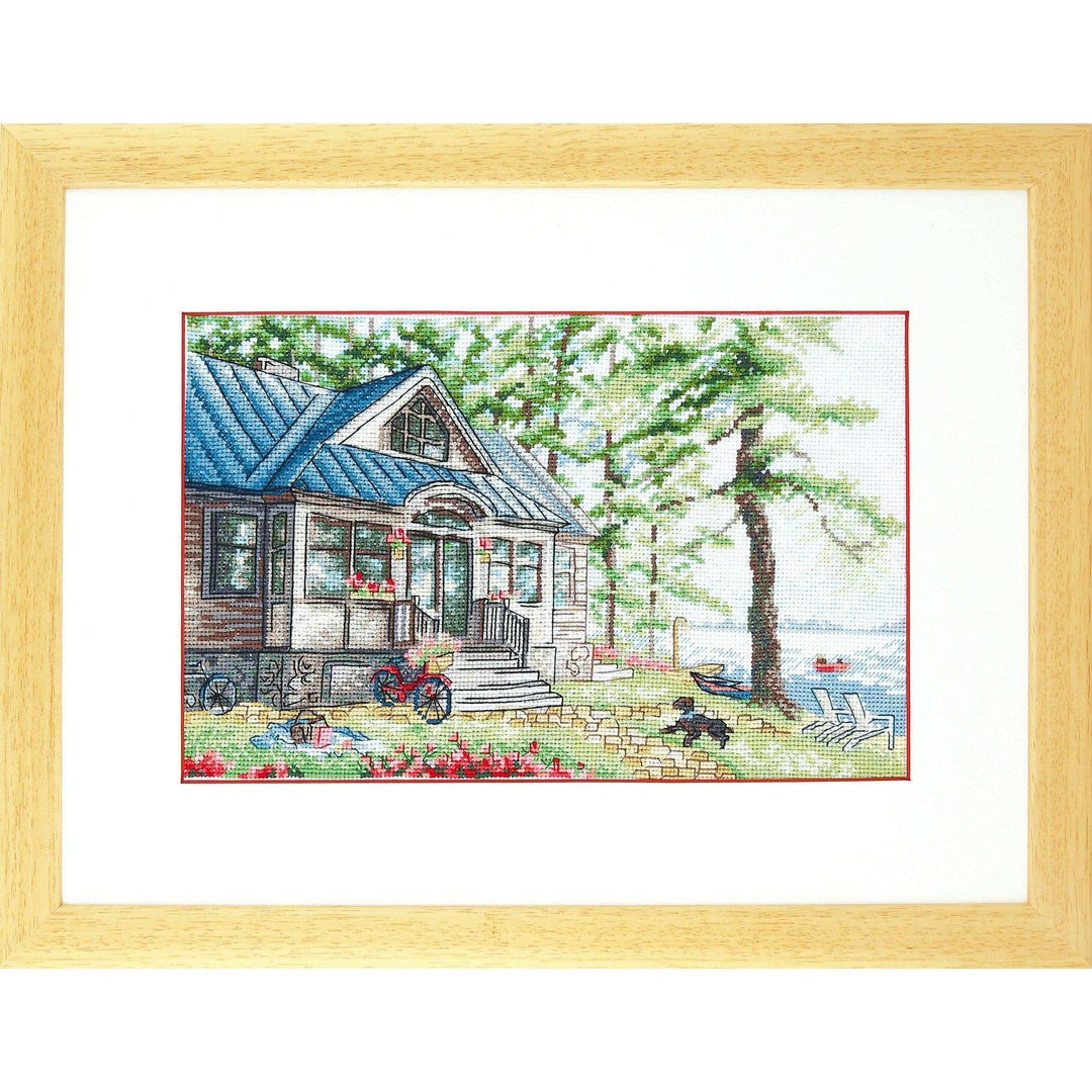 Cross-stitch kit M-322C "Rest at the lake"