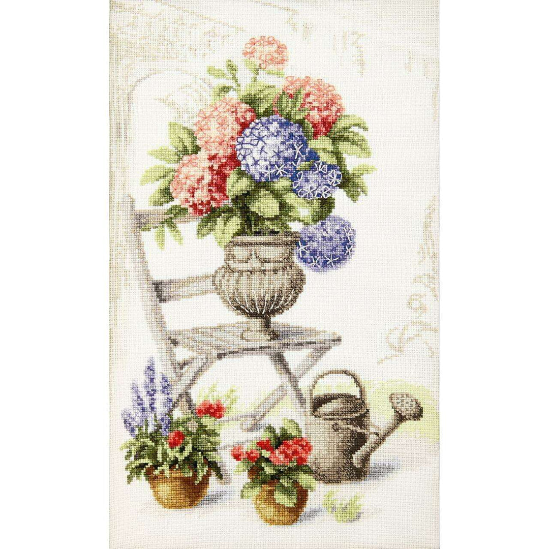 Cross-stitch kit M-360C " Summer still life with hydrangea "