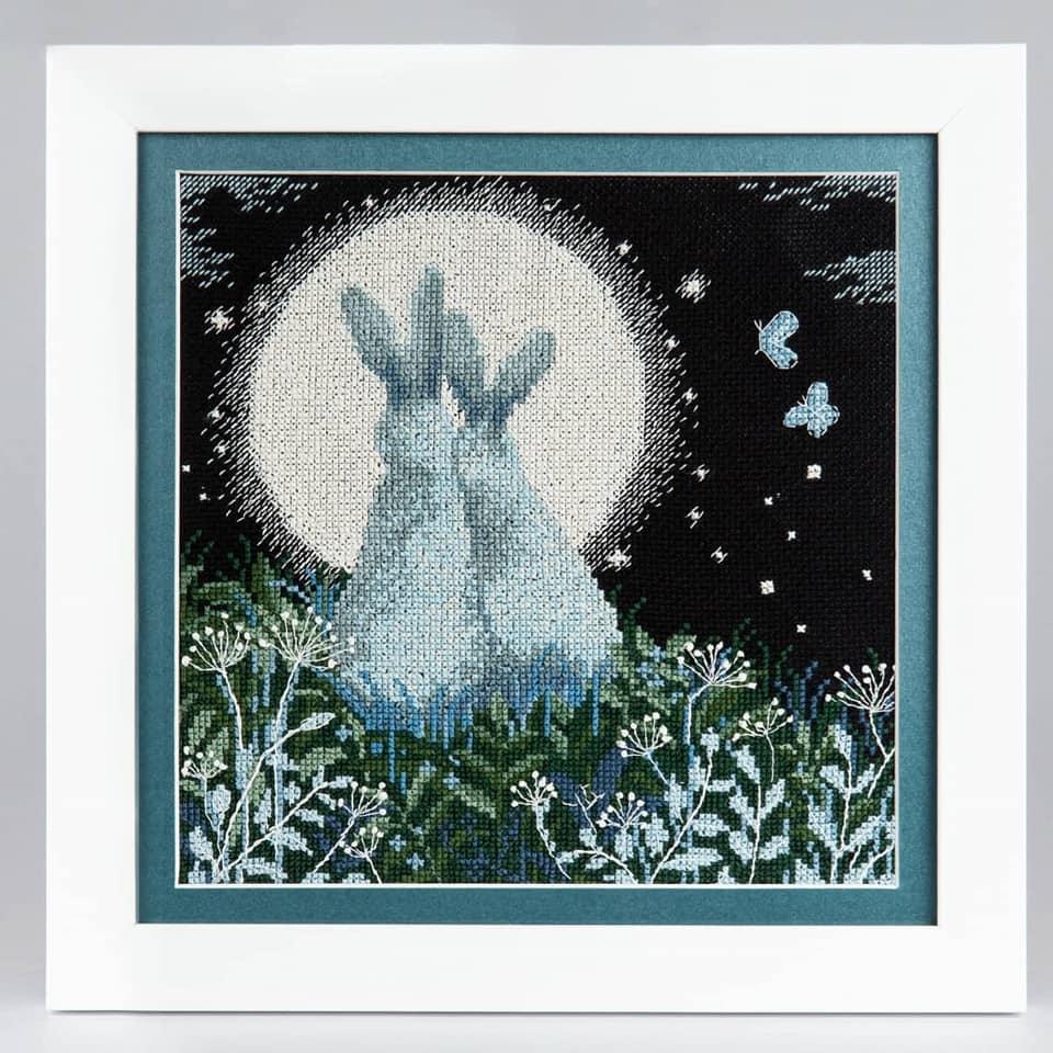 Cross-stitch kit M-458C "Moon hares"