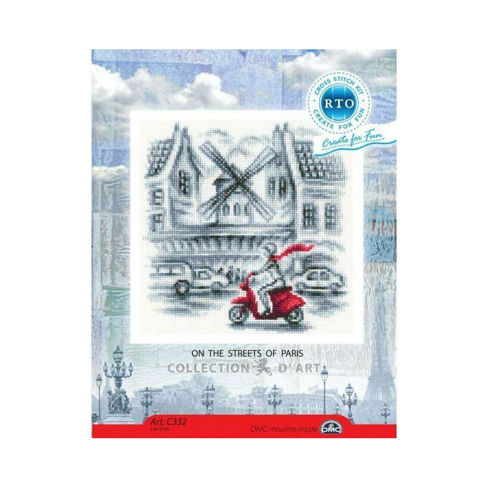 Cross-stitch Kit "On the streets of Paris" C332