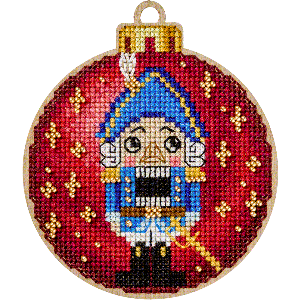 Cross-stitch kit on wood FLW-004
