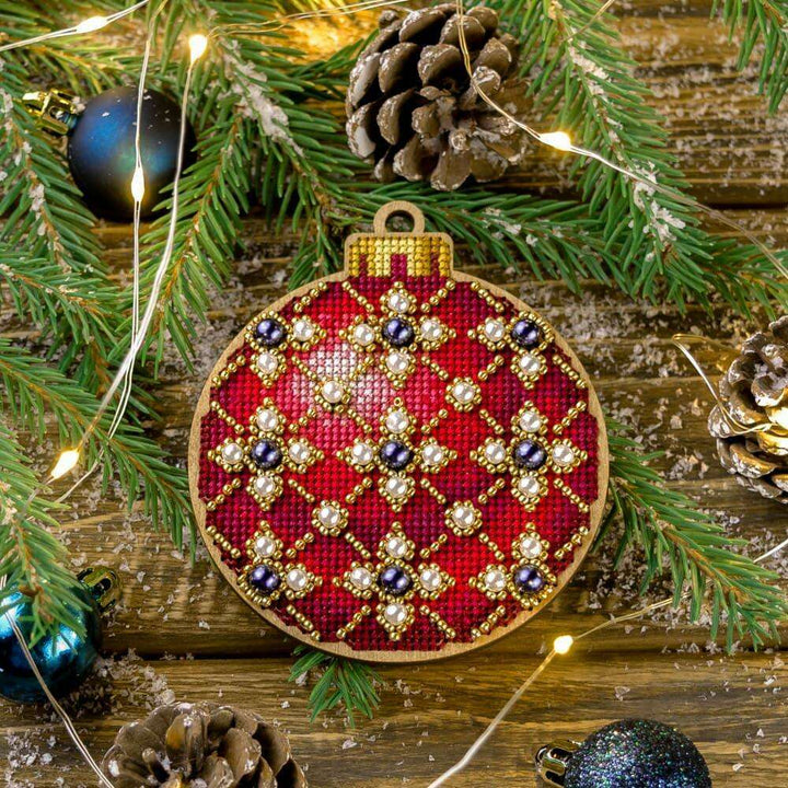 Cross-stitch kit on wood FLW-009