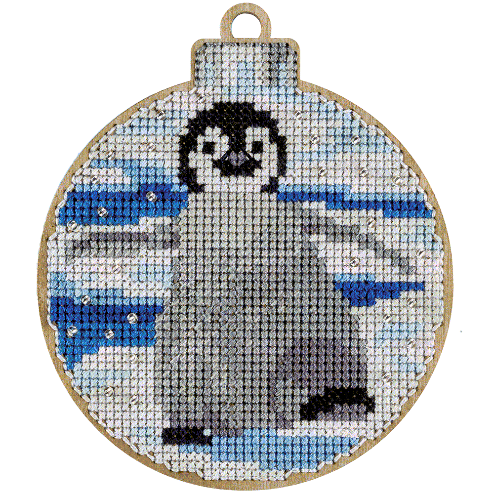 Cross-stitch kit on wood FLW-013