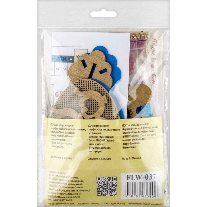Cross-stitch kit on wood FLW-037