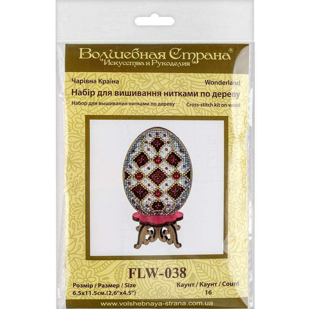 Cross-stitch kit on wood FLW-038