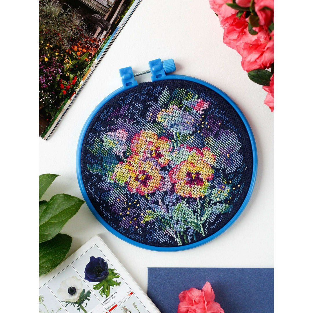 Cross-stitch kit Watercolor viola AHM-041