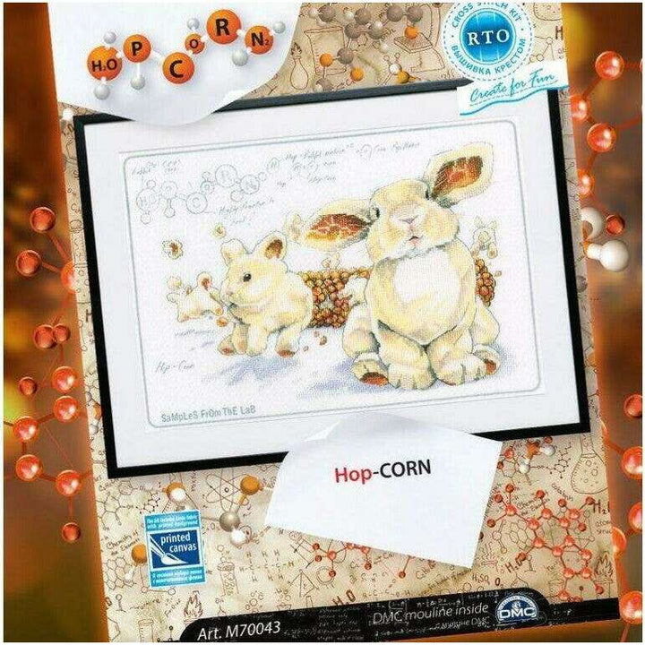 Cross-stitch Kit with printed background "Hop-corn" M70043