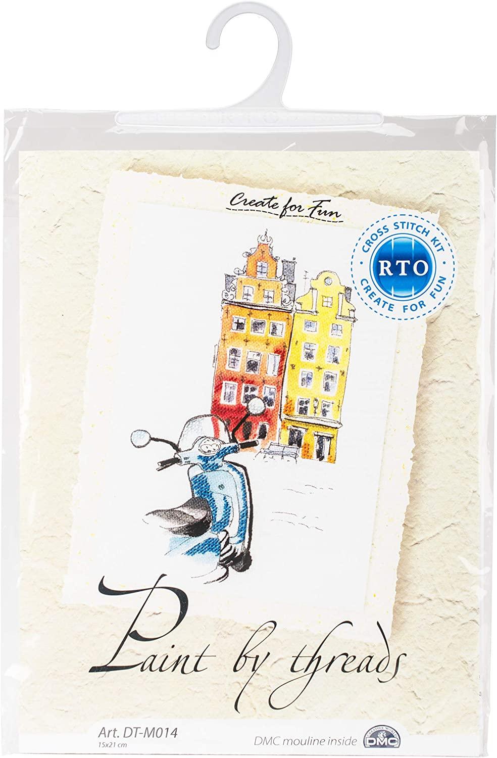 Cross-stitch Kit with printed background "Paint by Threads" DT-M014