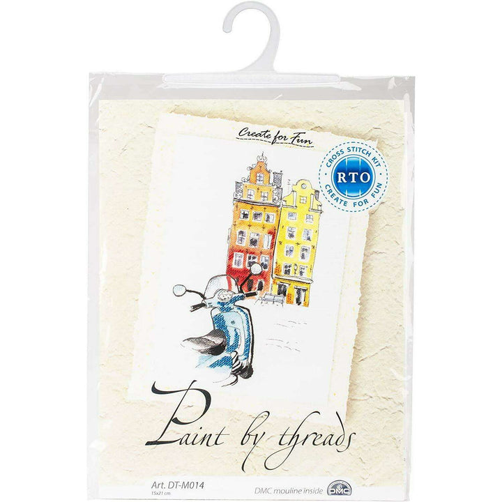 Cross-stitch Kit with printed background "Paint by Threads" DT-M014