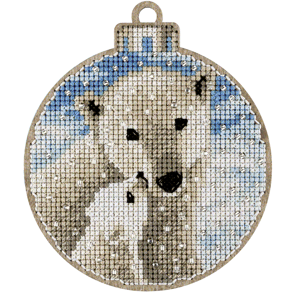 Cross-stitch kits on wood FLW-016