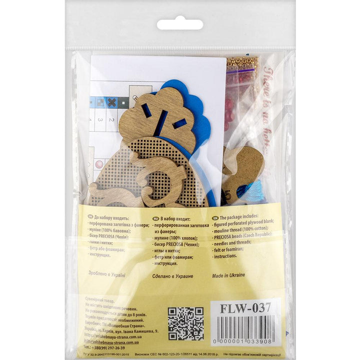 Cross-stitch kit on wood FLW-037