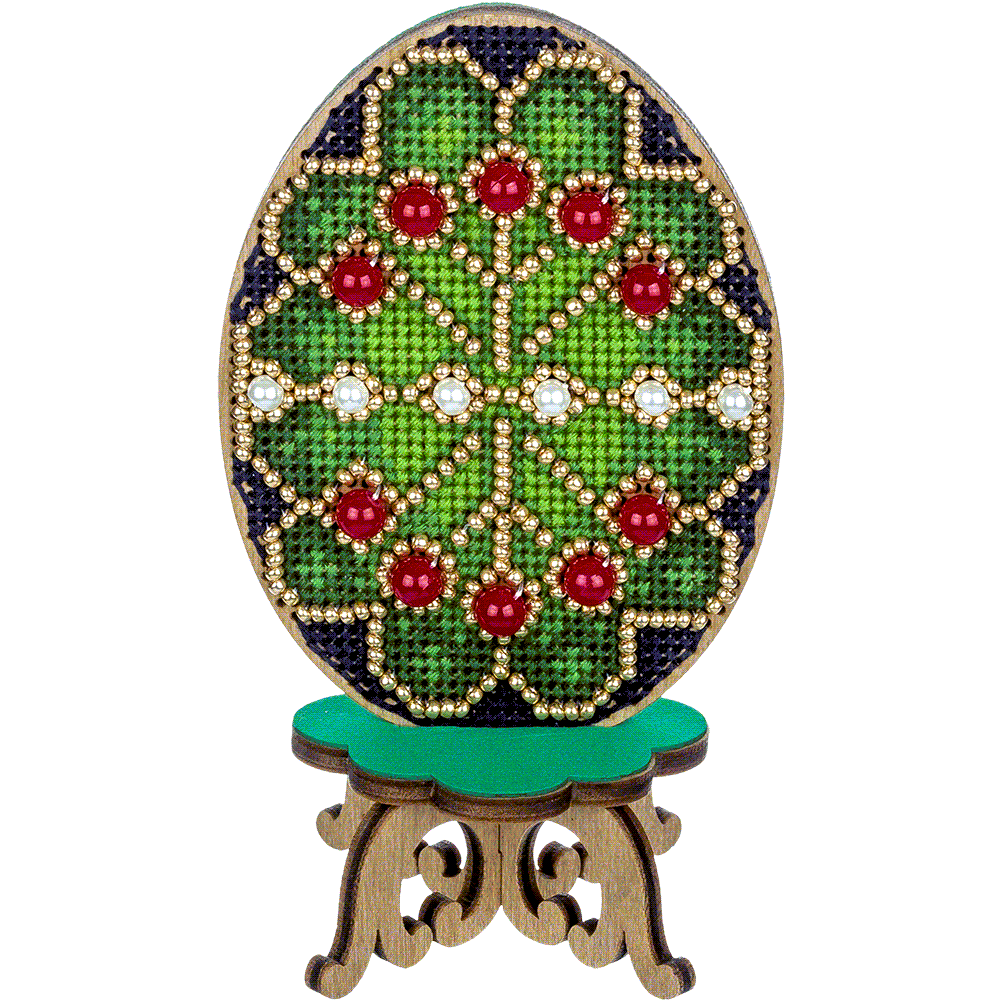 Cross-stitch kit on wood FLW-039