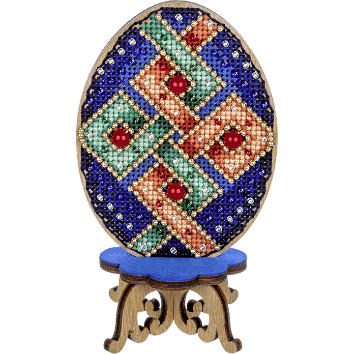 Cross-stitch kit on wood FLW-040