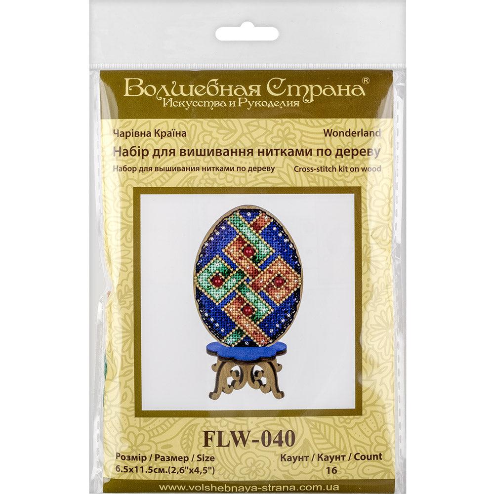 Cross-stitch kit on wood FLW-040