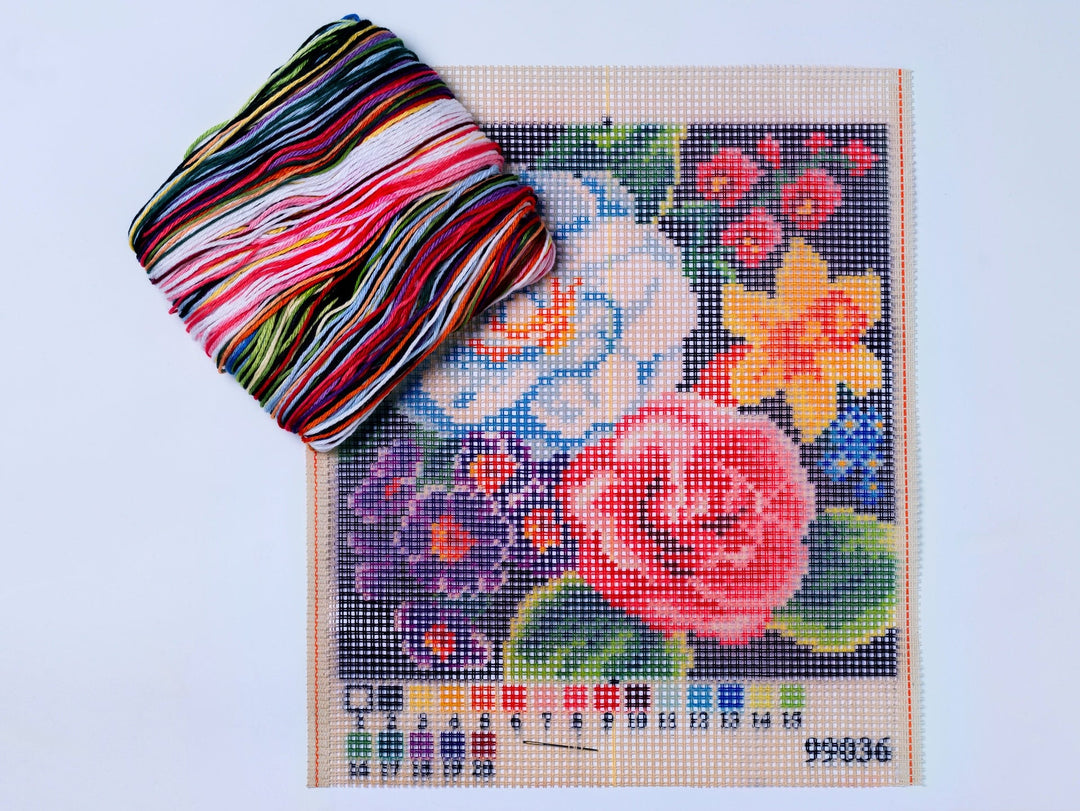 Cushion cross stitch kit  "Roses on the beighe background" 99009