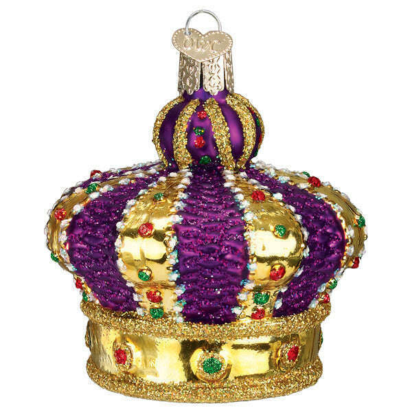 Old World Christmas Crown of Royalty Blown Glass Ornament