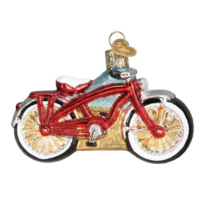 Old World Christmas Cruiser Bike Blown Glass Ornament