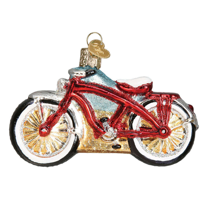Old World Christmas Cruiser Bike Blown Glass Ornament