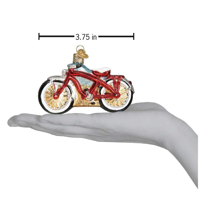 Old World Christmas Cruiser Bike Blown Glass Ornament