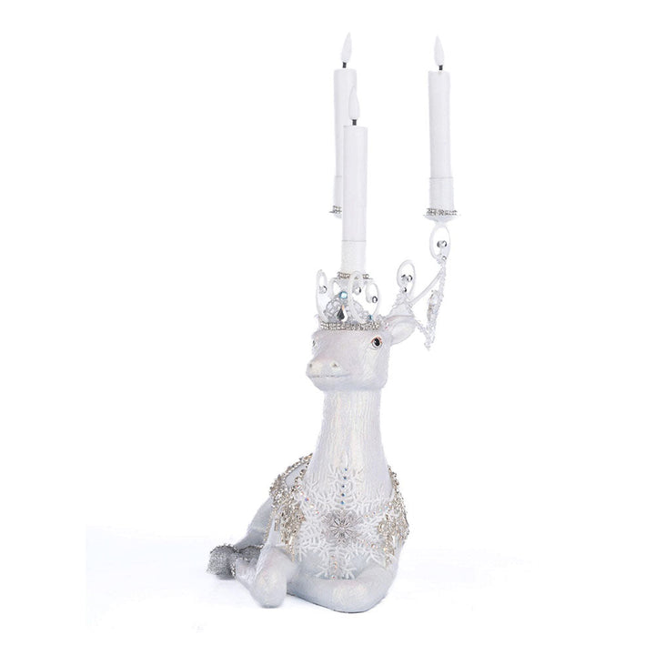 Crystal Christmas Sitting Deer Candle Holder by Katherine's Collection image 1