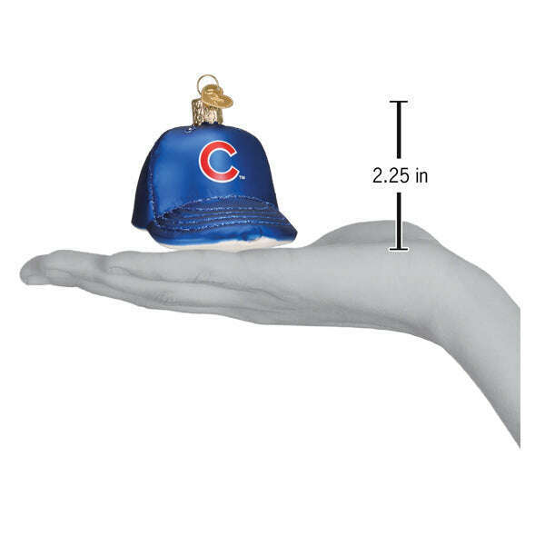 Old World Christmas Cubs Baseball Cap Blown Glass Ornament