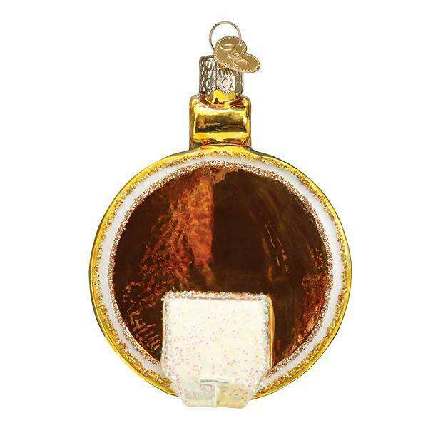 Old World Christmas Cup of Tea Blown Glass Ornament