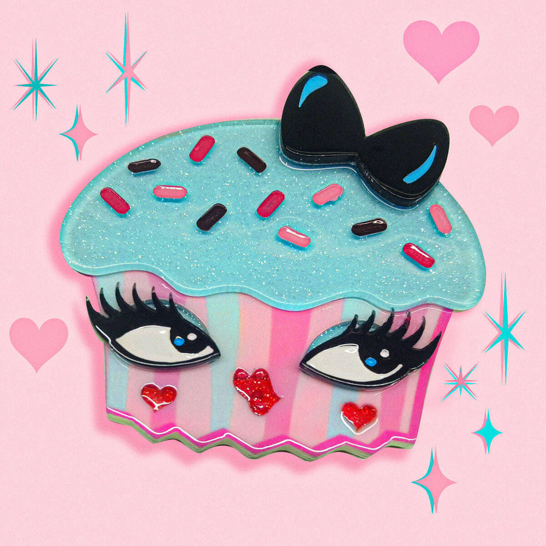 Cupcake Cutie Brooch by Miss Fluff x Lipstick & Chrome – view 3