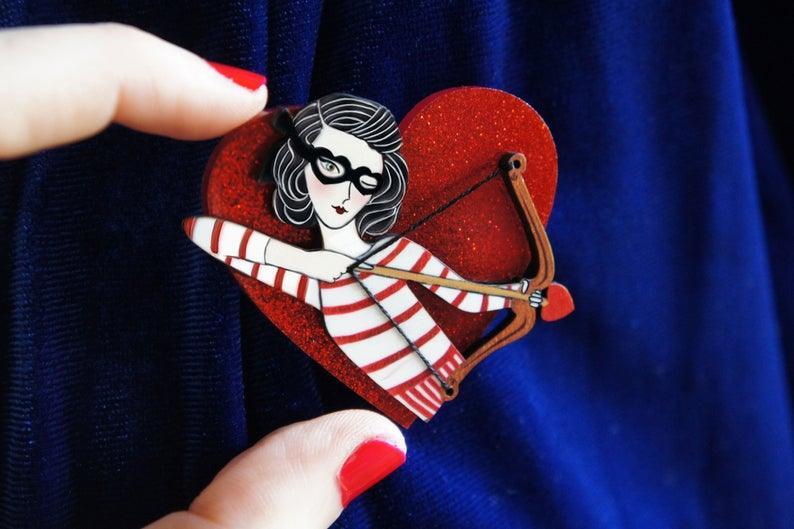 Cupid Girl Brooch by Laliblue - Quirks!
