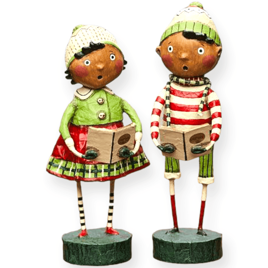 Curbie & Coco Set of 2 Holiday Figurines by Lori Mitchell - Quirks!