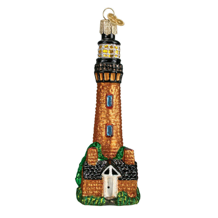 Old World Christmas Currituck Lighthouse Blown Glass Ornament