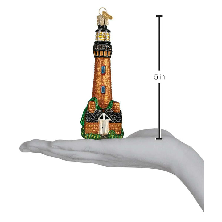 Old World Christmas Currituck Lighthouse Blown Glass Ornament