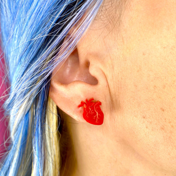 Don't Miss a Beat - Anatomical Heart Earrings