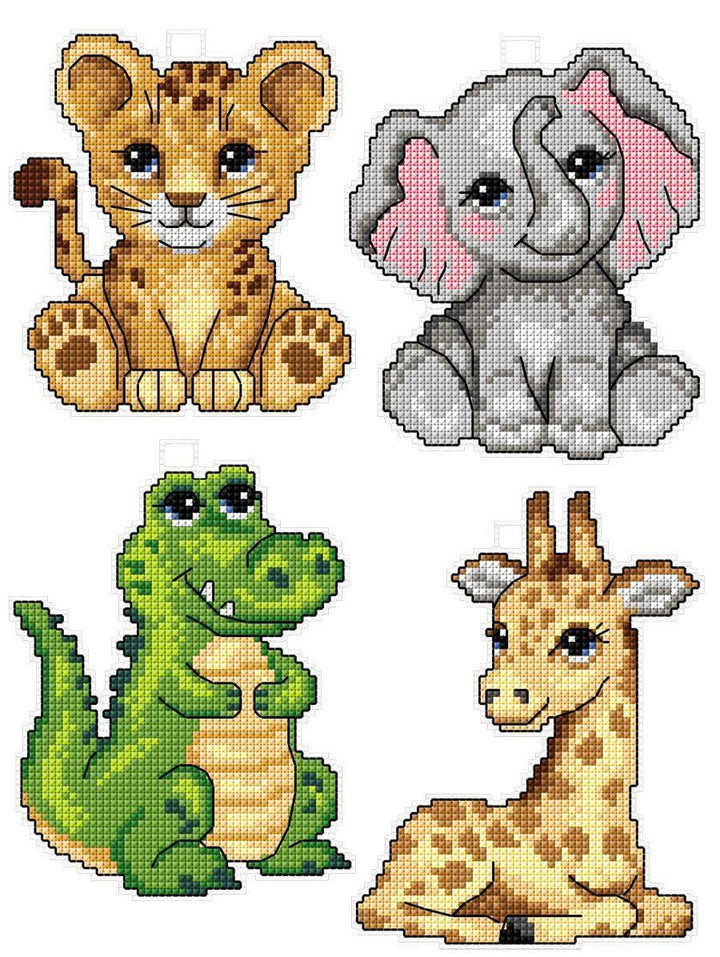 "Cute Animals" 121CS Counted Cross-Stitch Kit