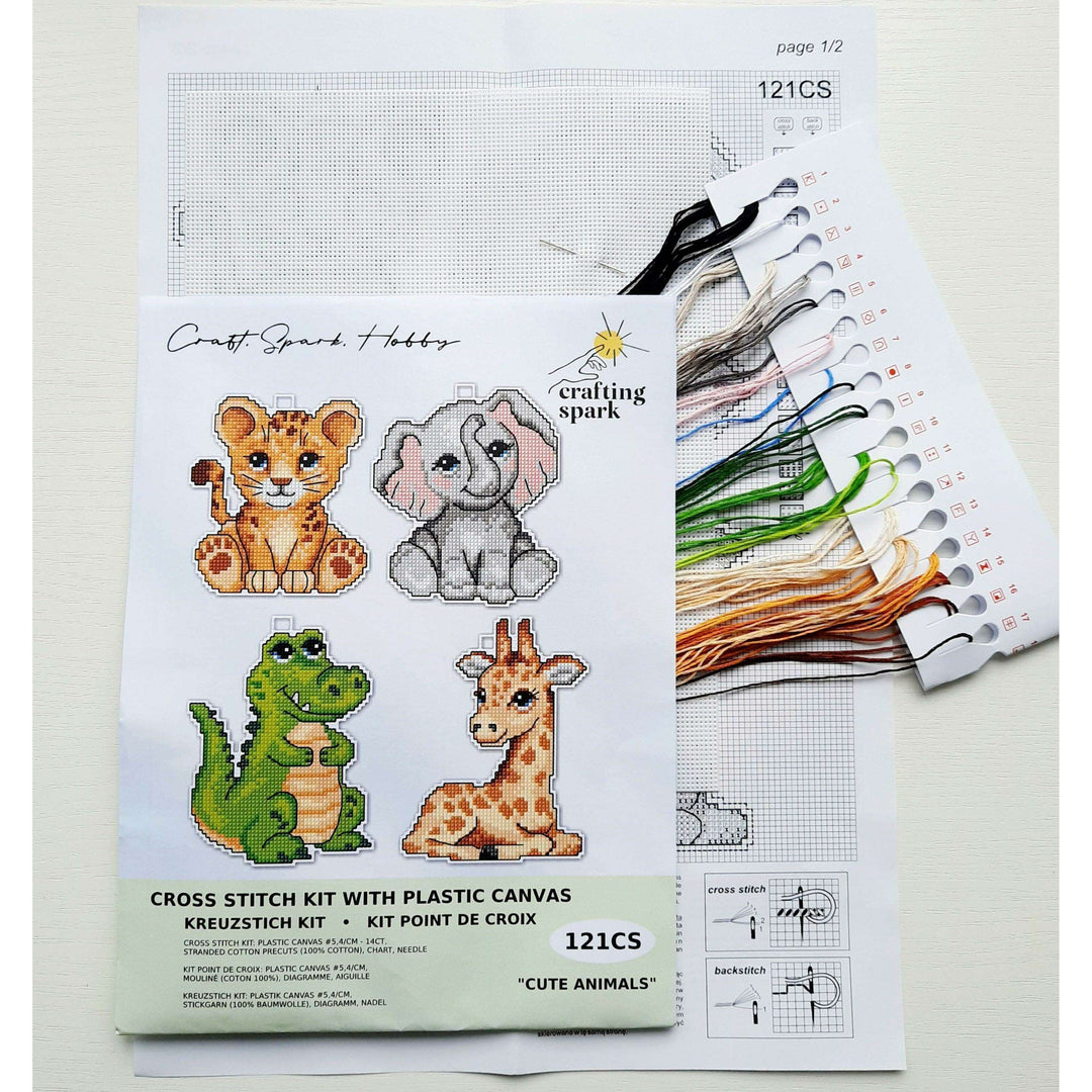 "Cute Animals" 121CS Counted Cross-Stitch Kit