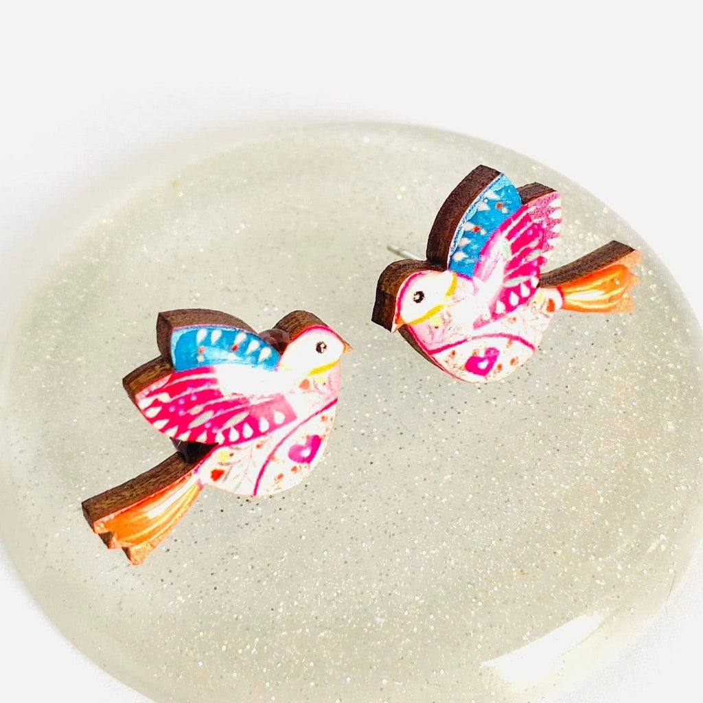 Cute Bird Stud Earrings by Rosie Rose Parker - Quirks!