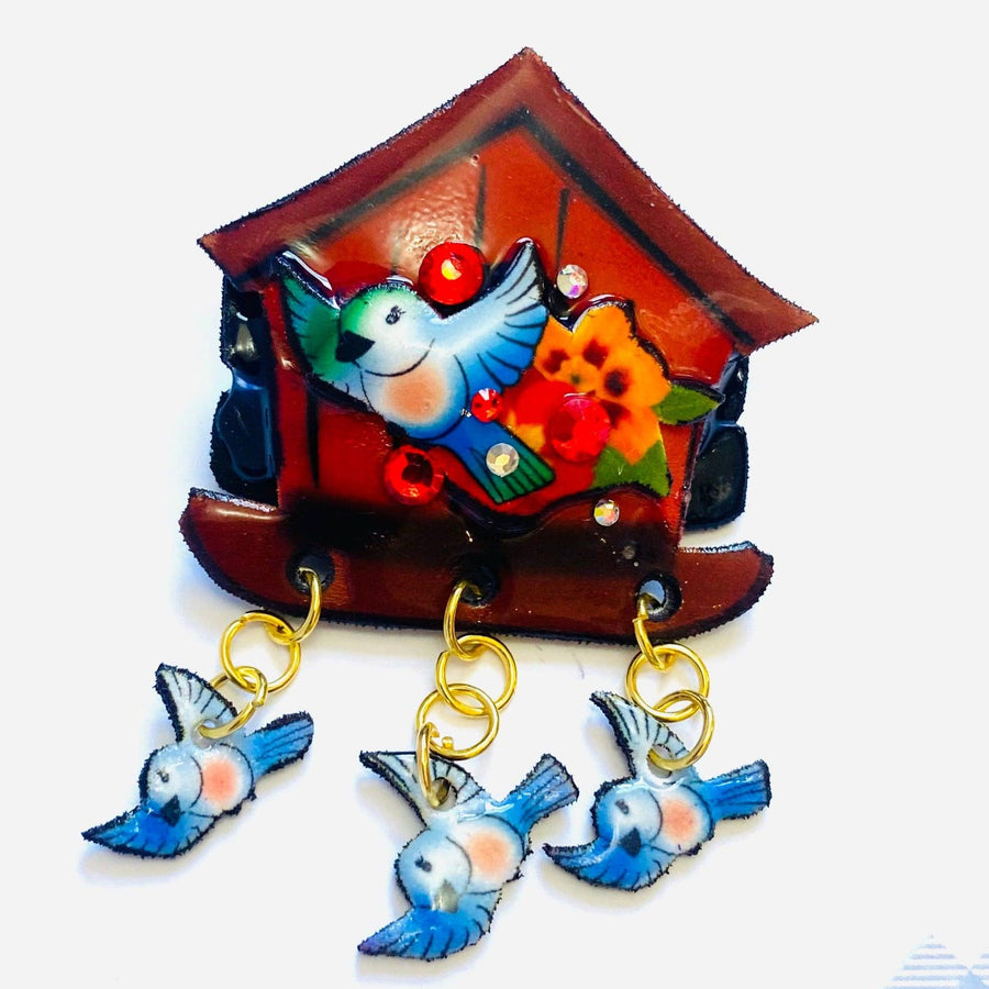 Cute Birdhouse Brooch by Rosie Rose Parker - Quirks!