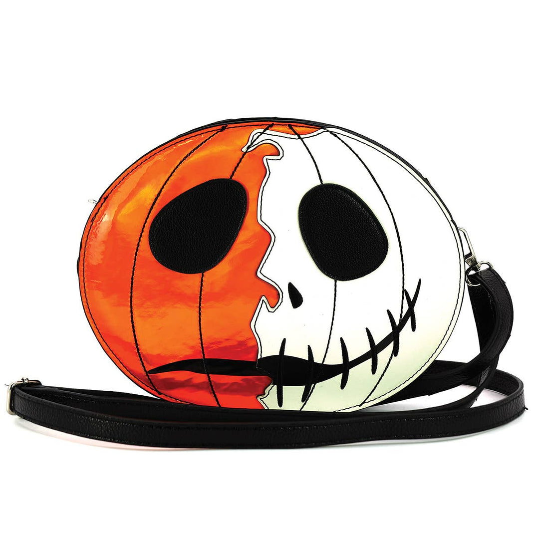 Duo Face Jack-O-Lantern Crossbody Bag