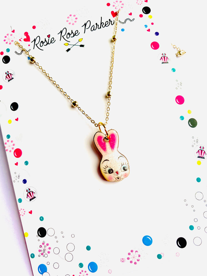 Easter Bunny Charm Necklace by Rosie Rose Parker