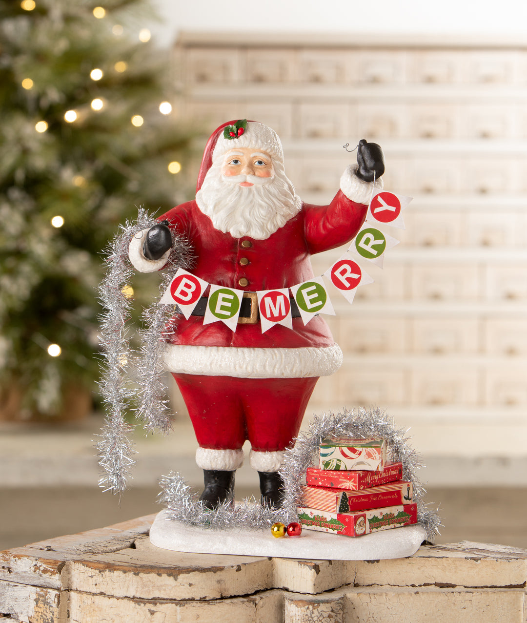 Deck the Halls Santa by Bethany Lowe Designs, christmas decor