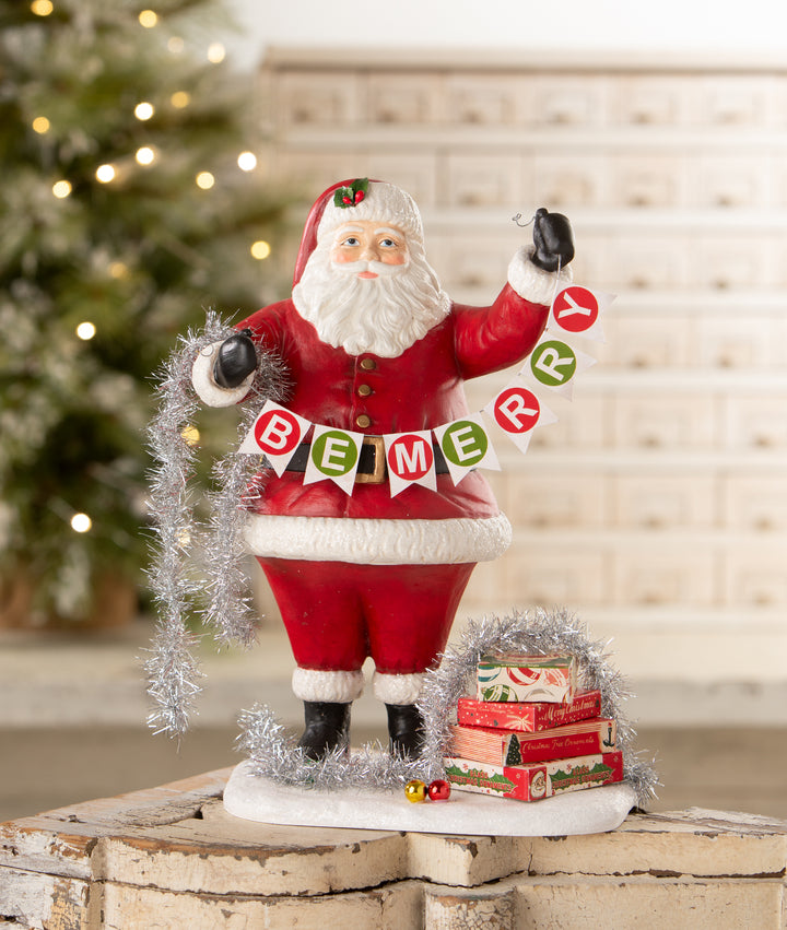 Deck the Halls Santa by Bethany Lowe Designs, christmas decor