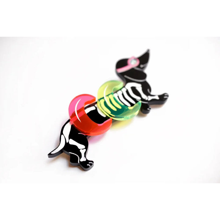 Dachshund Brooch with Floats by LaliBlue