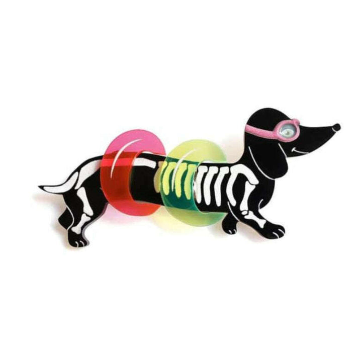 Dachshund Brooch with Floats by LaliBlue