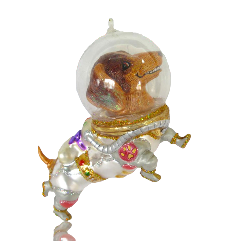 Dachshund in Space Suit Ornament by December Diamonds